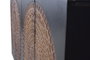 GINER Y COLOMER Buffet 4 portes en bois de manguier et métal, Nogal foncé